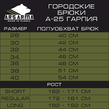 Городские брюки А-25 Гарпия