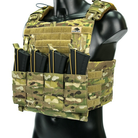 (А) Передняя панель жилета на 4 магазина
